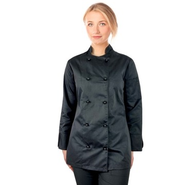 Bluza kucharska CZARNA, damska,rękaw długi roz.M