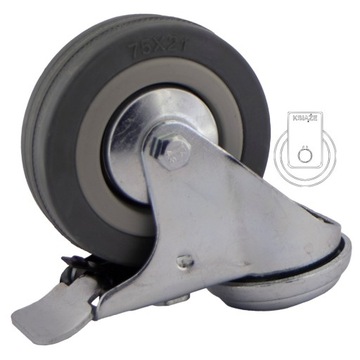 Диаметр колеса 75, тележка, полка, шкаф, стол 5ППГУМ75