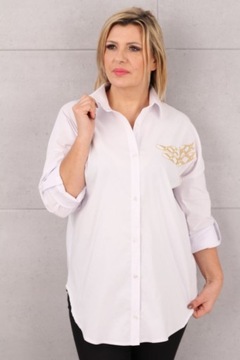 РУБАШКА ЖЕНСКАЯ, ХЛОПОК, ЭЛЕГАНТНАЯ, МОДНАЯ Аппликация, ВЫШИВКА OVERSIZE