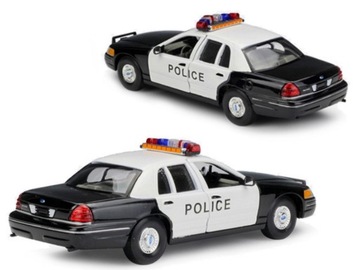FORD CROWN VICTORIA POLICJA MODEL METAL WELLY 1:24