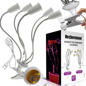 ДЕРЖАТЕЛЬ ЛАМПЫ ДЕРЖАТЕЛЬ ЛАМПОЧКИ 5xE27 + ЗАЖИМ