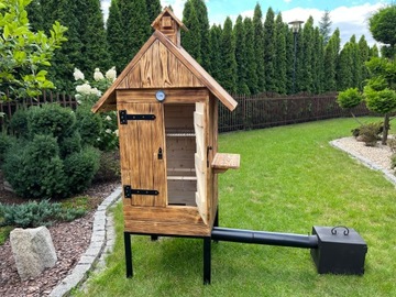 Деревянная садовая коптильня TOKO Drewno Smokehouse SET