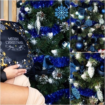 BOMBKI NA CHOINKĘ STROIK 33 SZT CHOINKOWE 8/6/5 ZESTAW NIETŁUKĄCE + GWIAZDA