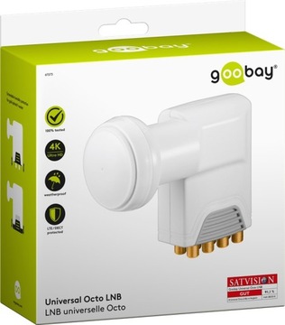 Konwerter LNB OCTO 8 wyjść Szumy 0,1dB Osłona F