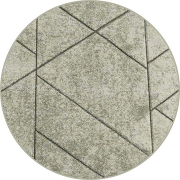 GĘSTY GEOMETRYCZNY DYWAN 120 cm KOŁO DWUPOZIOMOWY