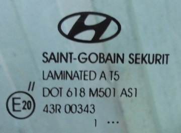 HYUNDAI I30 I FACELIFT 11 R SKLO (OKNO) PŘEDNÍ ČELNÍ