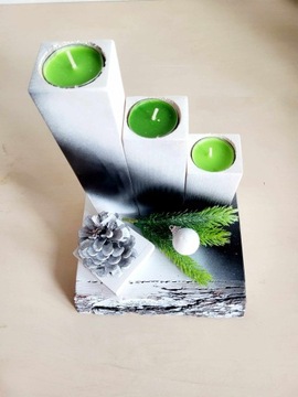 Рождественский головной убор деревянный подсвечник с украшением конуса рождественский