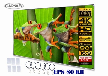 ПОЛЬСКИЙ ПРОЕКЦИОННЫЙ ЭКРАН EPS 80 KR 168 см x 110 см