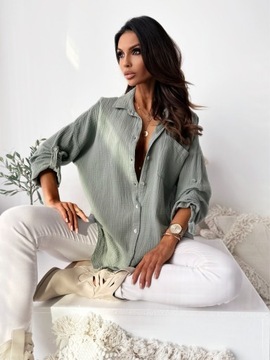 МУСЛИНОВАЯ РУБАШКА HARTLEY – ХАКИ