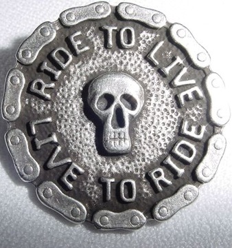 Live to ride .. odznaka na śruby przypinka znaczek