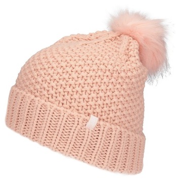 CZAPKA ZIMOWA DAMSKA 4F pompon CAD067 różowa S/M