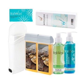 5x Italwax podgrzewacz+ wosk + żele+ paski+ GRATIS