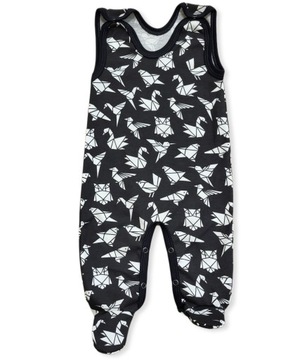 ŚPIOCHY śpioszki ROZPINANE 56 PIŻAMKA dla noworodka PAJAC ORIGAMI