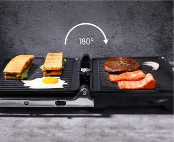Электрический гриль Aigostar 2000 Вт, выдвижной, для стейков, сэндвичей с панини и т. д.