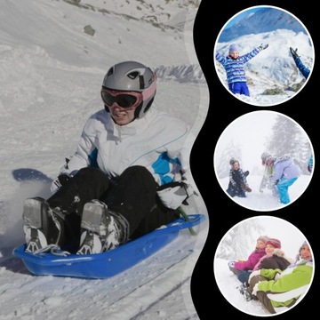 СИНИЕ САЛКИ С ПЛАСТИКОВЫМ ТОРМОЗОМ, РУЧКОЙ И СТРУНОЙ НА ЗИМУ