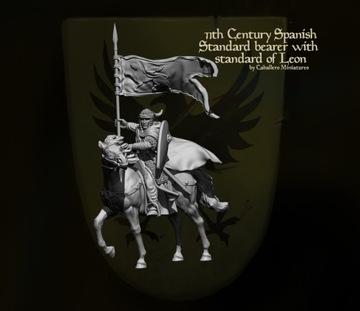 Знаменосец со штандартом Леона Кабальеро