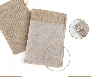 30шт Льняная сумка на веревке, НАТУРАЛЬНАЯ СУМКА