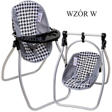 СТУЛЬЧИК ДЛЯ КОРМЛЕНИЯ ДЛЯ КУКОЛ, КАЧЕЛИ 2в1