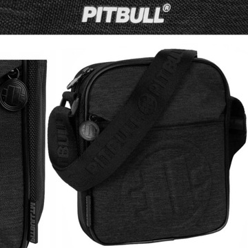 PITBULL WEST COAST TORBA NA RAMIĘ NEW LOGO 2 CZARNA MENS BAG BLACK