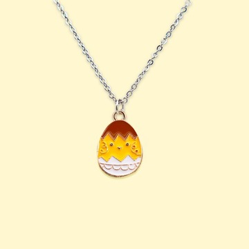 Halloween Necklace Black and White Ghost Cartoon