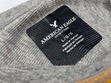 Bluzka męska long sleeve szary żółty AMERICAN EAGLE r. L