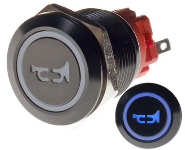 PRZYCISK WANDALOODPORNY 19mm KLAKSON 12V 3A N