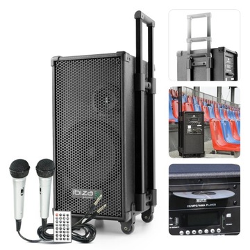 Kolumna aktywna 160W CD MP3 akumulator mikrofony