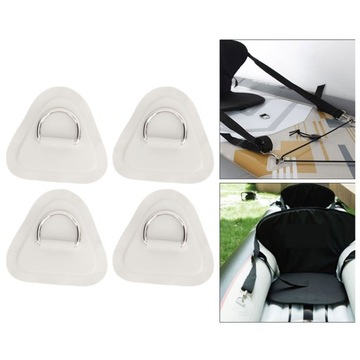 4шт нашивка с D-образным кольцом из нержавеющей стали для надувной лодки