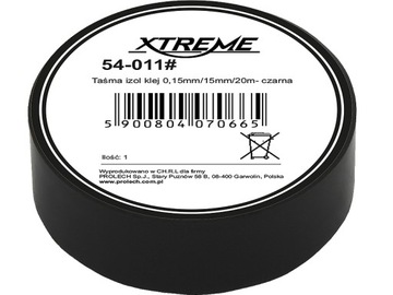 Taśma izolacyjna XTREME izolacja czarna 15mm 20m