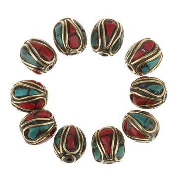 10шт Непальские латунные бусины