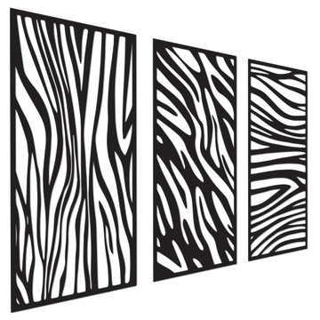 Obraz ażurowy Dekoracja ścienna Panele ZEBRA 3D