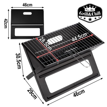 ПОРТАТИВНЫЙ САДОВЫЙ ГРИЛЬ, СКЛАДНОЙ, КОРПУС, ГРИЛЬ