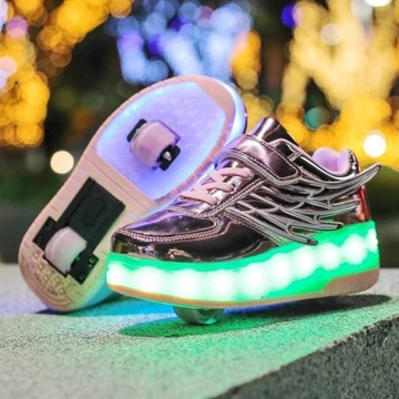 РОЛИКОВЫЕ ТУФЛИ РОЛИКОВЫЕ ТУФЛИ С РОЛИКАМИ РОЛИКОВЫЕ КОНЬКИ LED РОЗОВЫЕ