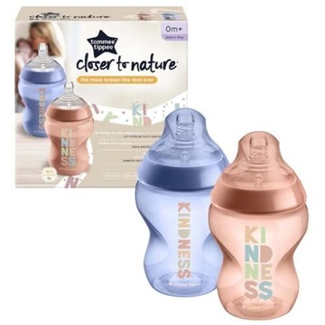 Tommee Tippee Butelka 260 ml 2 szt dekor Kindness