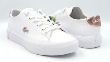 Buty tenisówki sportowe LACOSTE Gripshot WHT/LT PNK roz.35,5