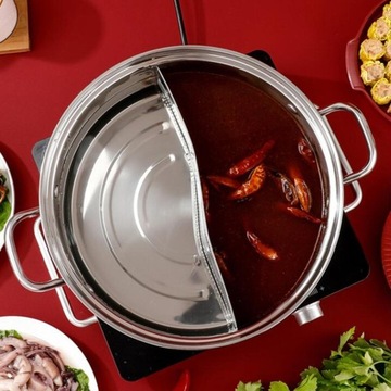 Шабу Шабу Визуальная крышка для горячей кастрюли Два вкуса Суповая кастрюля