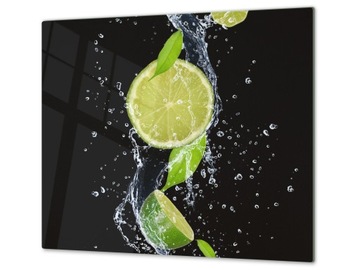 deska hartowana na kuchenkę 60x52 limonka