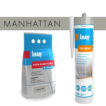 Fuga elastyczna 1,5 kg i silikon 280 ml KNAUF manhattan