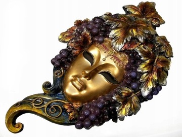 ВЕНЕЦИОНСКАЯ МАСКА ЖЕНСКАЯ ВИНОГРАДНАЯ ОЧЕНЬ ЦВЕТНАЯ v