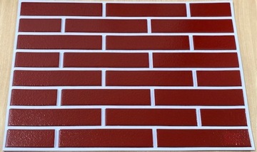 OKŁADZINA ścienna 3D Kuchnia CEGŁA PCV OS04 BORDO