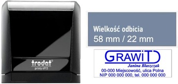 Pieczątka TRODAT 4913 FIRMOWA FIRMA logo IMIENNA