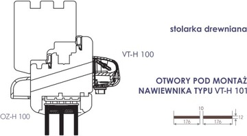 Оконный приточник с гигроскопическим контролем VT H 101