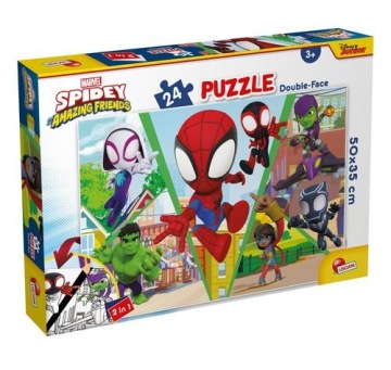 Logická Skládačka Hobby Puzzle Manuální hra 24 prvků Dvoustranné Spidey