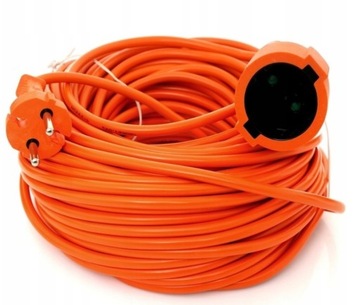 PRZEDŁUŻACZ OGRODOWY DO LAMPEK KOSIARKI BUDOWLANY GRUBY SZNUR 2x1,5mm 20m