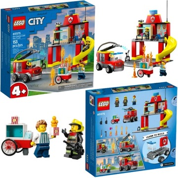KLOCKI LEGO CITY REMIZA STRAŻACKA I WÓZ STRAŻACKI PREZENT DLA 4,5,6 LATKA