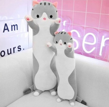 ПЛЮШЕВАЯ ИГРУШКА-МАСКОТ, ДЛИННАЯ КОШКА, ОБНИМАНИЯ, БОЛЬШАЯ ИГРУШЕЧНАЯ ПОДУШКА, БОЛЬШАЯ ПЛЮШЕВАЯ