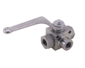 Трехходовой гидравлический шаровой кран 3/2 - 3/8