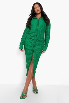 BOOHOO __MI2 SUKIENKA MIDI MARSZCZENIA PLISY __5XL