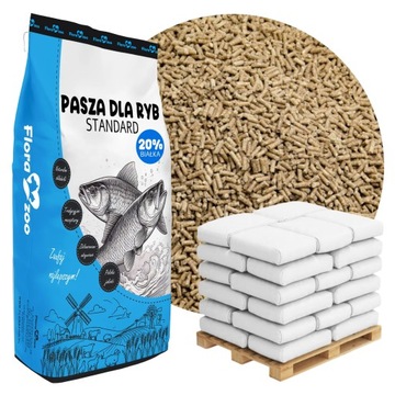POKARM KARMA PASZA GRANULAT ZANĘTA DLA RYB STAWOWYCH KARPI 25x19KG