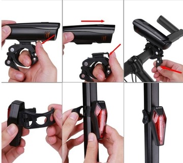 ВЕЛОСИПЕДНЫЕ ФОНАРИ ВЕЛОСИПЕДНЫЕ ФОНАРИ МОЩНЫЕ СВЕТОДИОДНЫЕ ПЕРЕДНИЕ ЗАДНИЕ ANTIMI ЧЕРНЫЕ